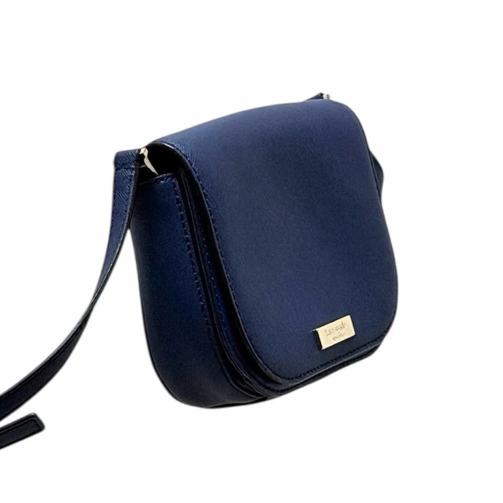 Kate Spade Navy Laurel Way Carsen Leather Crossbody Bag Purse Adjustable Strap